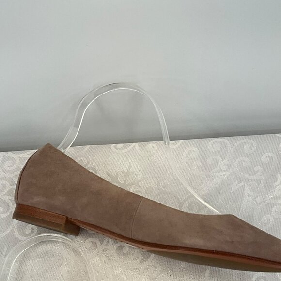 Frye Women's 3472073 Pointed Toe Leather Flats Taupe Size 7M - Picture 4 of 8